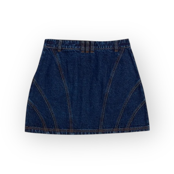VHTF: new adidas originals x Ivy Park ᯾ Beyoncé Denim Mini Skirt ᯾ Dark Stripe M - Picture 5 of 17
